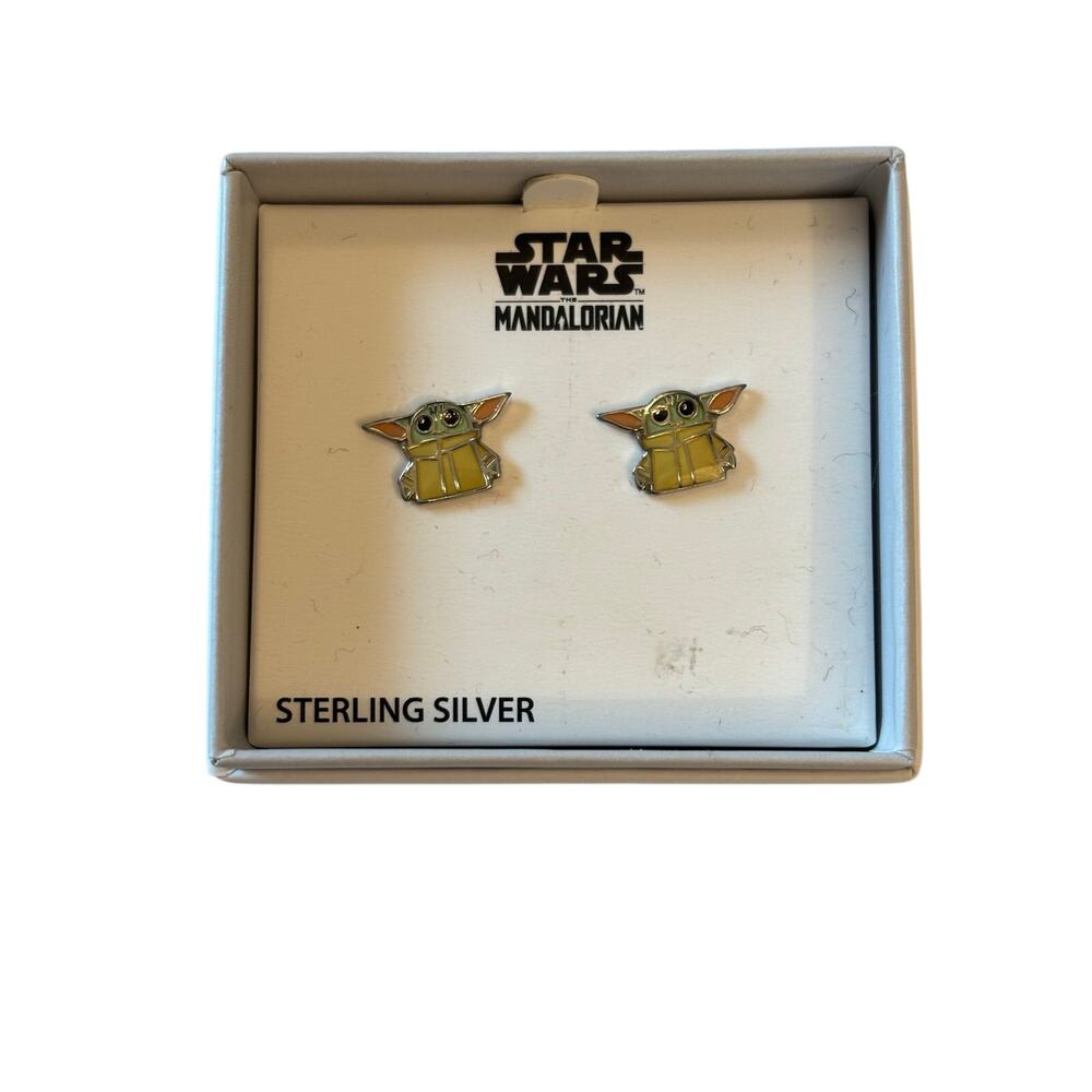 Disney Star Wars The Mandalorian Grogu Sterling Silver earrings studs